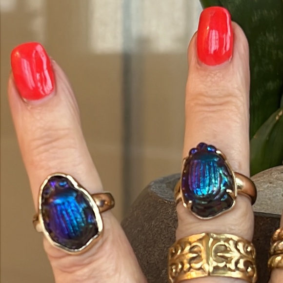 Tiffany Vintage scarab ring in 14 karat gold - Picture 14 of 15